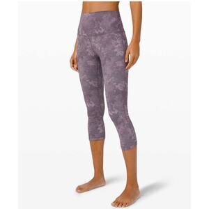 Lululemon Align Crop  21" Rejuvenate Dark Chrome Multi Leggings Size 2